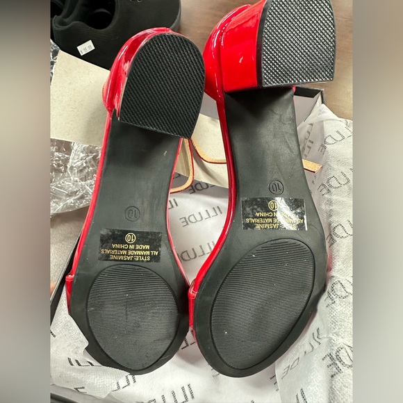 Red Patent Ankle Strap Heel size 10 - Picture 7 of 9